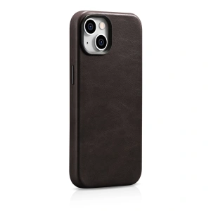 Hurtownia GSM - Etui iCarer Oil Wax Premium Leather MagSafe Apple iPhone 14 Plus / 15 Plus ciemnobrązowy - ICR337 - {ean13} - Hurt
