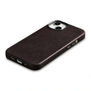 Hurtownia GSM - Etui iCarer Oil Wax Premium Leather MagSafe Apple iPhone 14 Plus / 15 Plus ciemnobrązowy - ICR337 - {ean13} - Hurt