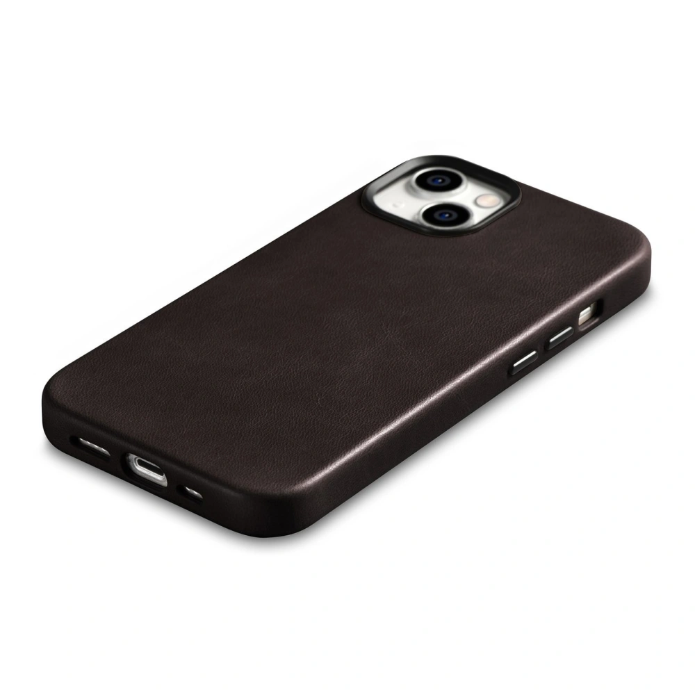Hurtownia GSM - Etui iCarer Oil Wax Premium Leather MagSafe Apple iPhone 14 Plus / 15 Plus tmavě hnědá - ICR337 - {ean13} - Hurt