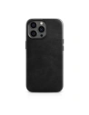 Case iCarer Oil Wax Premium Leder MagSafe Apple iPhone 14 Pro Max schwarz