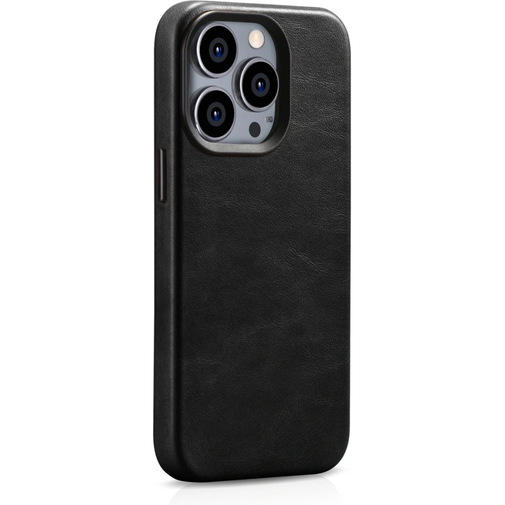 Hurtownia GSM - Etui iCarer Olajviasz Prémium Bőr MagSafe Apple iPhone 14 Pro Max fekete - ICR338 - {ean13} - Hurt