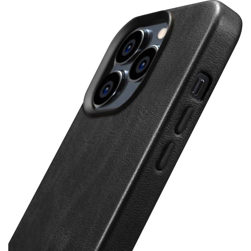 Hurtownia GSM - Etui iCarer Olajviasz Prémium Bőr MagSafe Apple iPhone 14 Pro Max fekete - ICR338 - {ean13} - Hurt