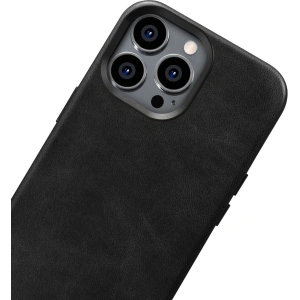 Hurtownia GSM - Etui iCarer Olajviasz Prémium Bőr MagSafe Apple iPhone 14 Pro Max fekete - ICR338 - {ean13} - Hurt