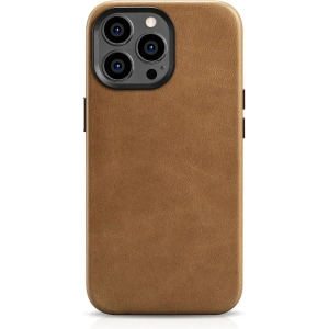 Hurtownia GSM - Etui iCarer Oil Wax Premium Leather MagSafe Apple iPhone 14 Pro Max jasnobrązowy - ICR339 - {ean13} - Hurt