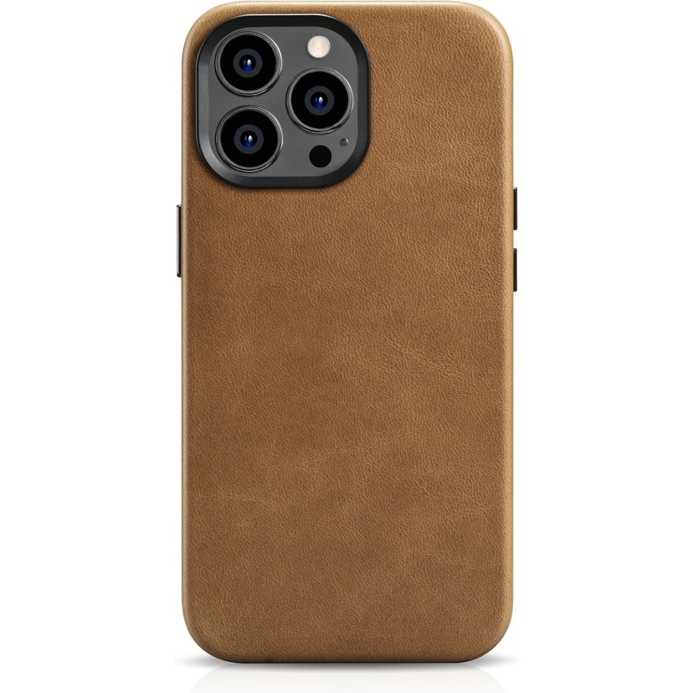 Hurtownia GSM - Etui iCarer Oil Wax Premium Leather MagSafe Apple iPhone 14 Pro Max világosbarna - ICR339 - {ean13} - Hurt