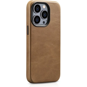 Hurtownia GSM - Etui iCarer Oil Wax Premium Leather MagSafe Apple iPhone 14 Pro Max jasnobrązowy - ICR339 - {ean13} - Hurt