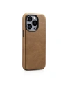 Wholesale iCarer Oil Wax Premium Leather MagSafe Apple iPhone 14 Pro Max light brown - ICR339 - {ean13} - Hurt