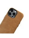 Wholesale iCarer Oil Wax Premium Leather MagSafe Apple iPhone 14 Pro Max light brown - ICR339 - {ean13} - Hurt