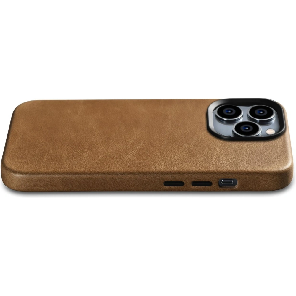 Wholesale iCarer Oil Wax Premium Leather MagSafe Apple iPhone 14 Pro Max light brown - ICR339 - {ean13} - Hurt