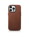 iCarer Oil Wax Premium Leather MagSafe Apple iPhone 14 Pro Max brown