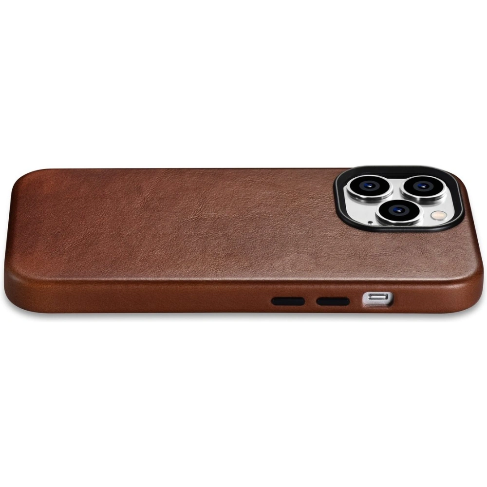 Wholesale iCarer Oil Wax Premium Leather MagSafe Apple iPhone 14 Pro Max brown - ICR340 - {ean13} - Hurt