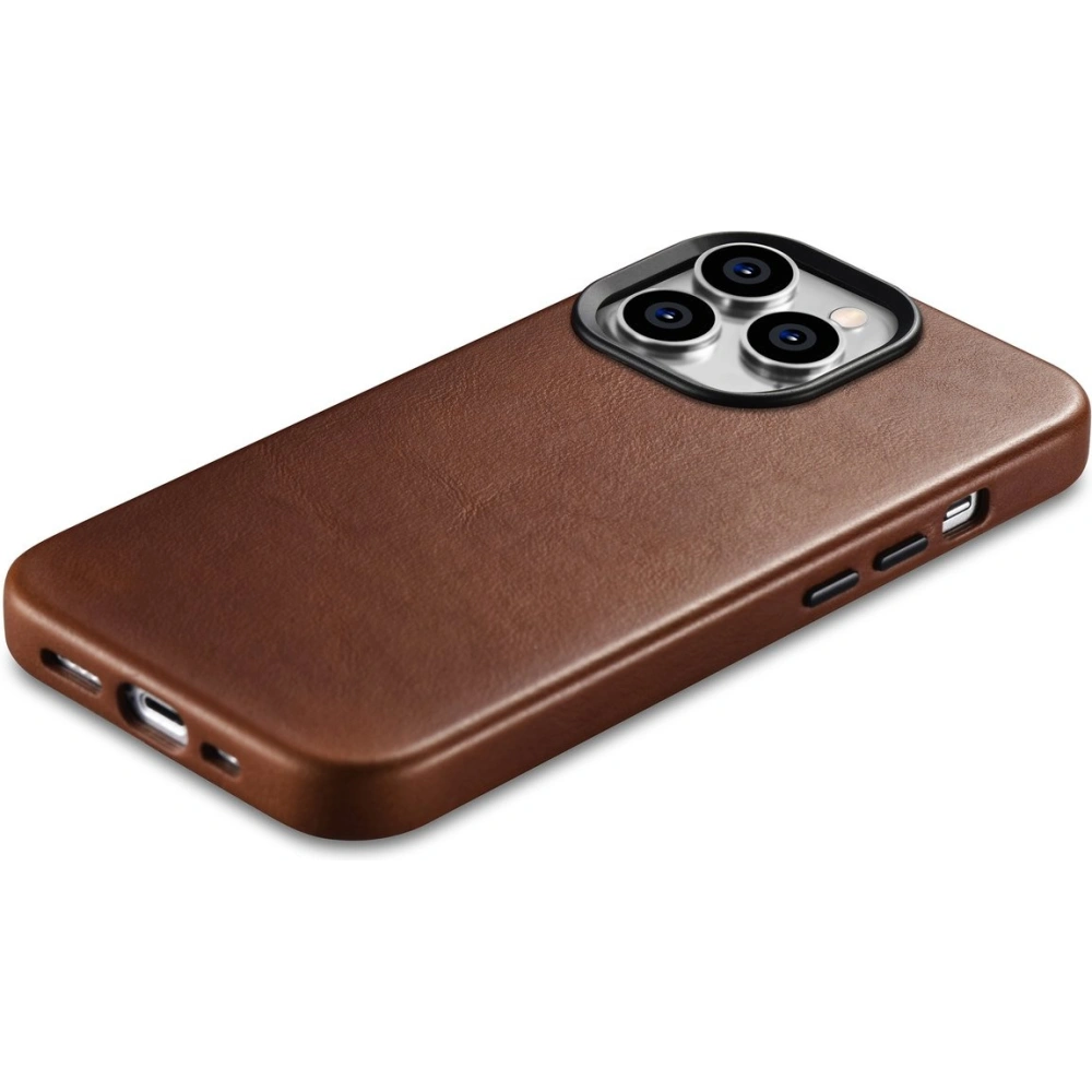 Wholesale iCarer Oil Wax Premium Leather MagSafe Apple iPhone 14 Pro Max brown - ICR340 - {ean13} - Hurt