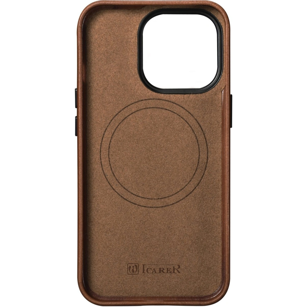 Hurtownia GSM - Etui iCarer Olajgyanta Prémium Bőr MagSafe Apple iPhone 14 Pro Max barna - ICR340 - {ean13} - Hurt