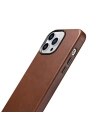 Wholesale iCarer Oil Wax Premium Leather MagSafe Apple iPhone 14 Pro Max brown - ICR340 - {ean13} - Hurt
