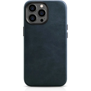 Hurtownia GSM - Etui iCarer Olaj Wax Prémium Bőr MagSafe Apple iPhone 14 Pro Max sötétkék - ICR341 - {ean13} - Hurt