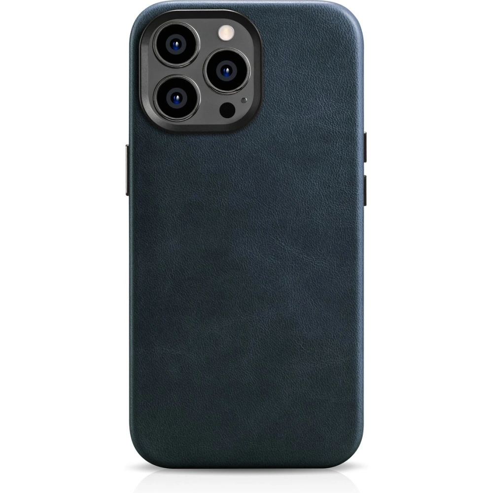 Hurtownia GSM - Etui iCarer Olaj Wax Prémium Bőr MagSafe Apple iPhone 14 Pro Max sötétkék - ICR341 - {ean13} - Hurt
