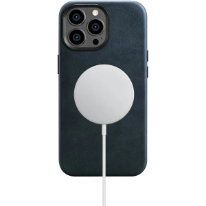 Hurtownia GSM - Etui iCarer Olaj Wax Prémium Bőr MagSafe Apple iPhone 14 Pro Max sötétkék - ICR341 - {ean13} - Hurt