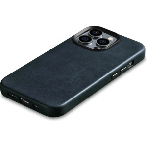 Hurtownia GSM - Etui iCarer Oil Wax Premium Leather MagSafe Apple iPhone 14 Pro Max ciemnoniebieski - ICR341 - {ean13} - Hurt
