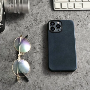 Hurtownia GSM - Etui iCarer Olaj Wax Prémium Bőr MagSafe Apple iPhone 14 Pro Max sötétkék - ICR341 - {ean13} - Hurt