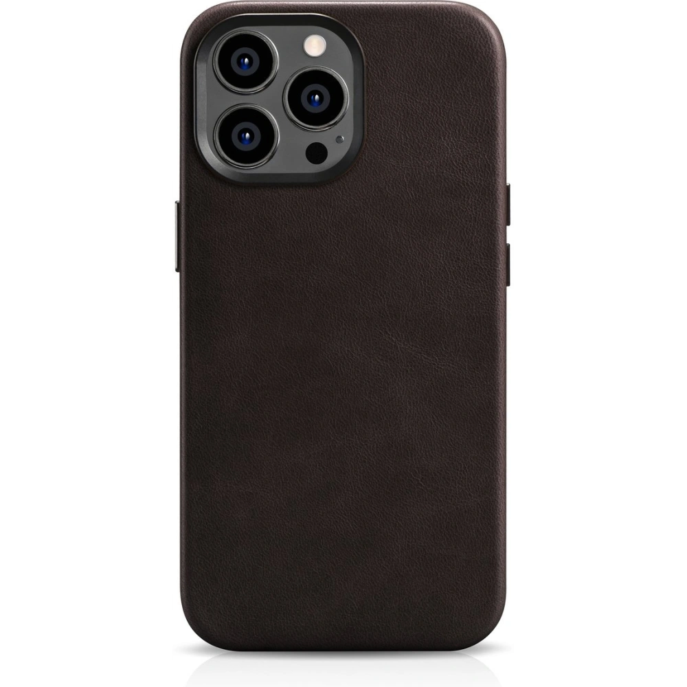 Hurtownia GSM - Etui iCarer Oil Wax Premium Leather MagSafe Apple iPhone 14 Pro Max maro închis - ICR342 - {ean13} - Hurt