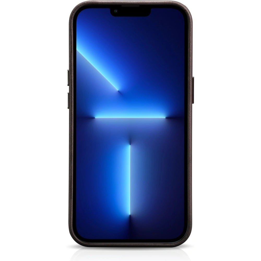Hurtownia GSM - Etui iCarer Olejová Vosk Prémiová Kůže MagSafe Apple iPhone 14 Pro Max tmavě hnědá - ICR342 - {ean13} - Hurt