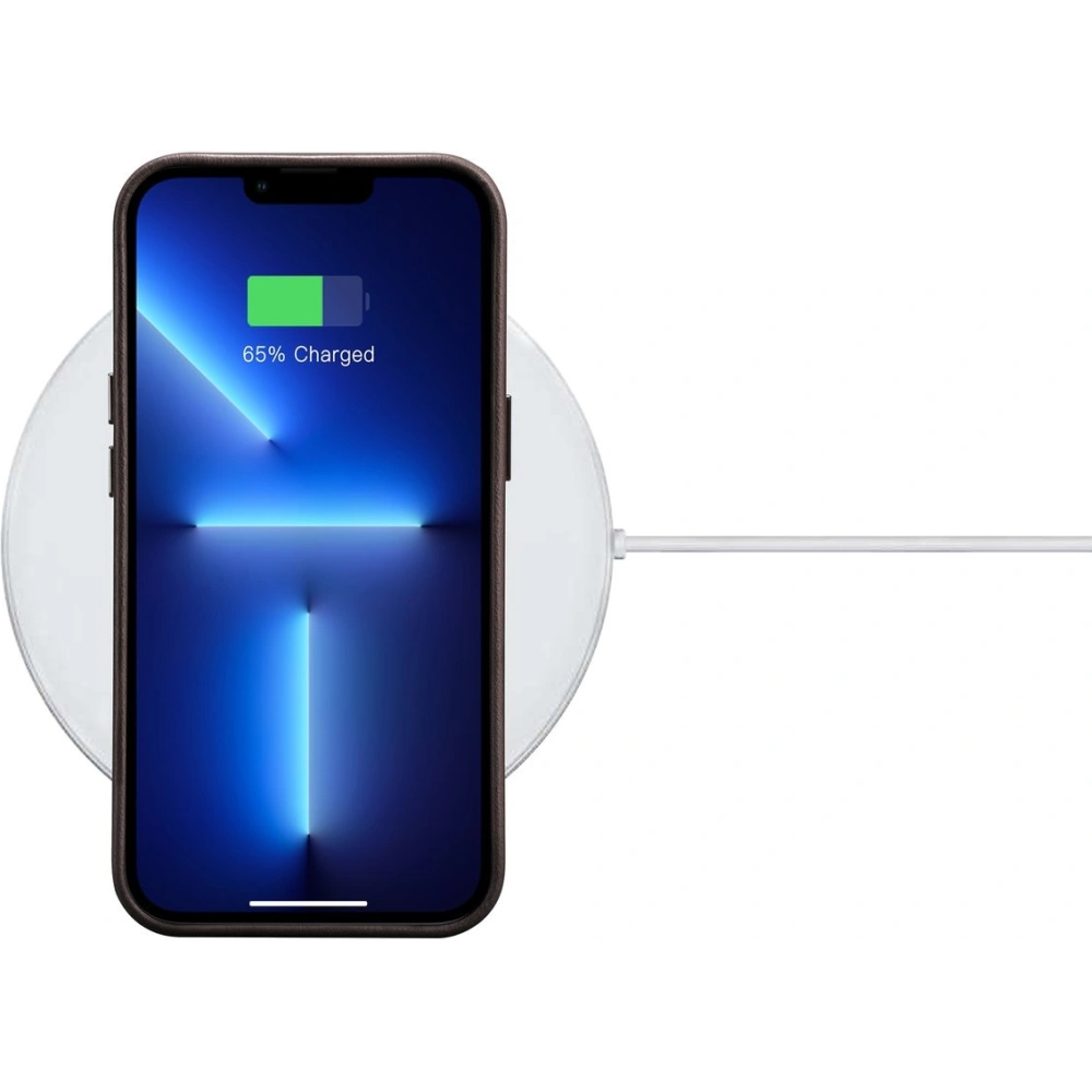 Hurtownia GSM - Etui iCarer Olejová Vosk Prémiová Kůže MagSafe Apple iPhone 14 Pro Max tmavě hnědá - ICR342 - {ean13} - Hurt