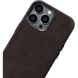 Hurtownia GSM - Etui iCarer Oil Wax Premium Leather MagSafe Apple iPhone 14 Pro Max ciemnobrązowy - ICR342 - {ean13} - Hurt