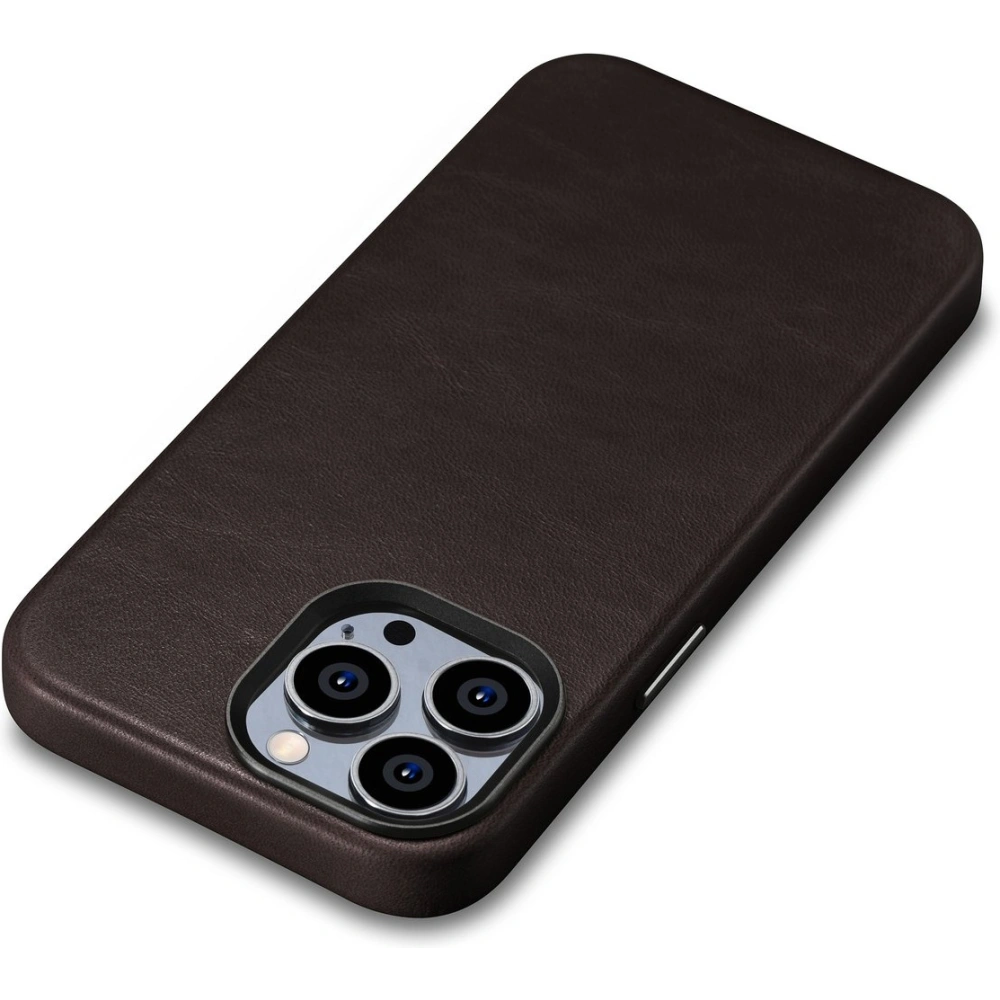 Hurtownia GSM - Etui iCarer Oil Wax Premium Leather MagSafe Apple iPhone 14 Pro Max maro închis - ICR342 - {ean13} - Hurt