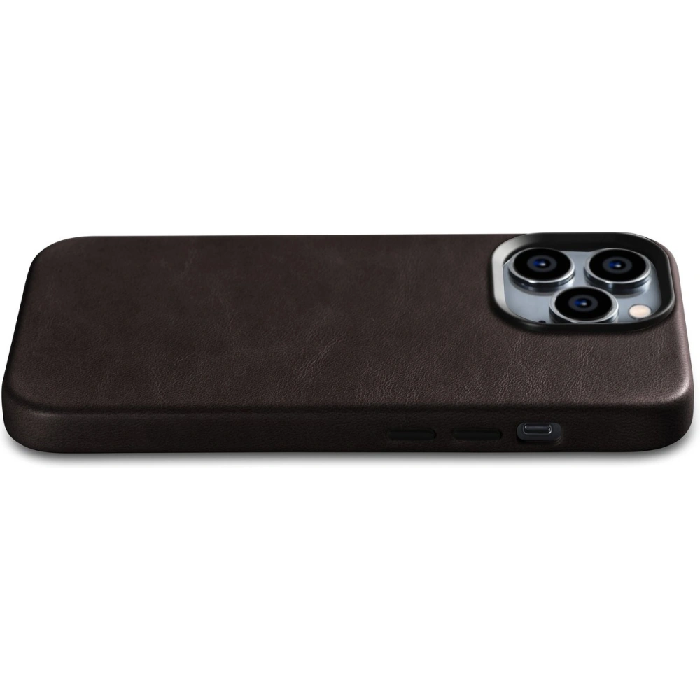 Hurtownia GSM - Etui iCarer Oil Wax Premium Leather MagSafe Apple iPhone 14 Pro Max maro închis - ICR342 - {ean13} - Hurt