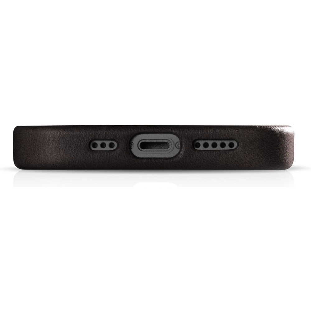 Hurtownia GSM - Etui iCarer Oil Wax Premium Leather MagSafe Apple iPhone 14 Pro Max maro închis - ICR342 - {ean13} - Hurt