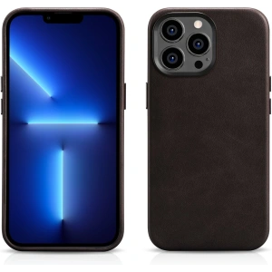 Hurtownia GSM - Etui iCarer Olajgyanta Prémium Bőr MagSafe Apple iPhone 14 Pro Max sötétbarna - ICR342 - {ean13} - Hurt