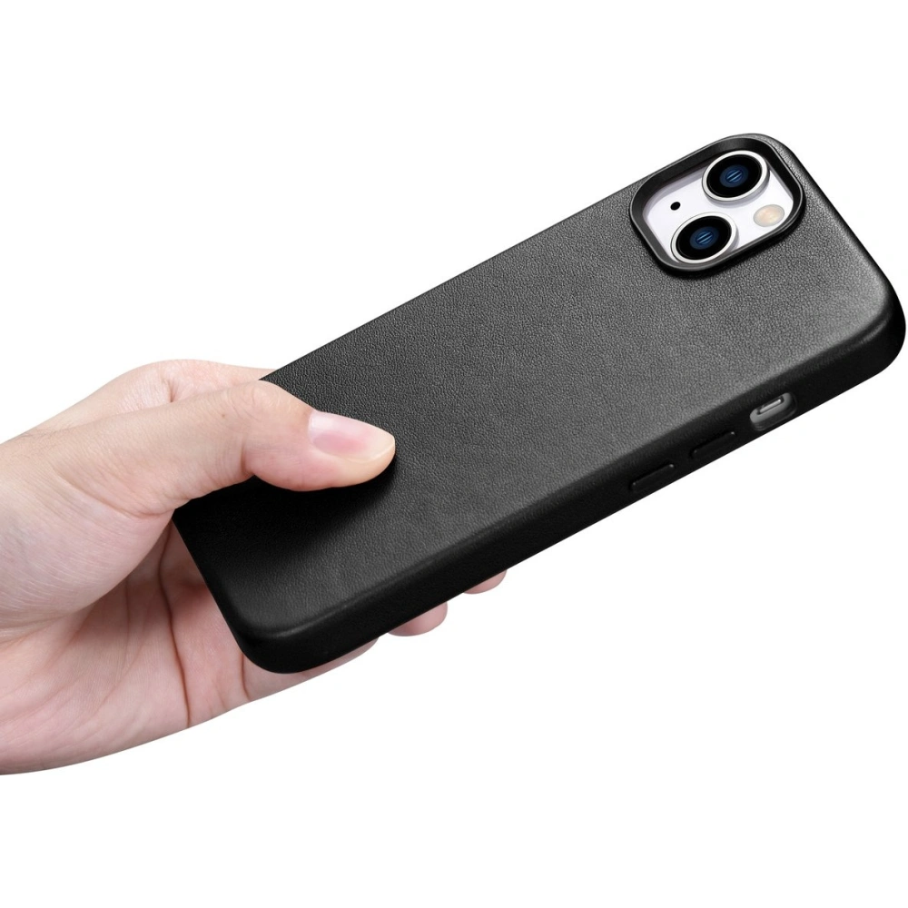 Hurtownia GSM - Etui iCarer Case Leather MagSafe Apple iPhone 14 czarny - ICR343 - {ean13} - Hurt