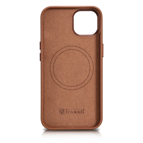 Etui iCarer Case Leather MagSafe Apple iPhone 14 brązowy