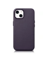 iCarer Case Leather MagSafe Apple iPhone 14 dark purple