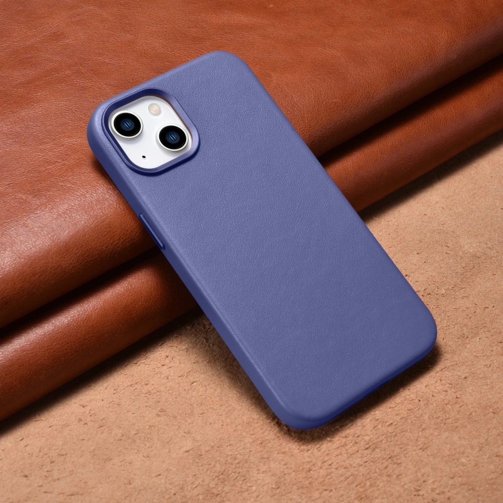 Wholesale iCarer Case Leather MagSafe Apple iPhone 14 light purple - ICR347 - {ean13} - Hurt