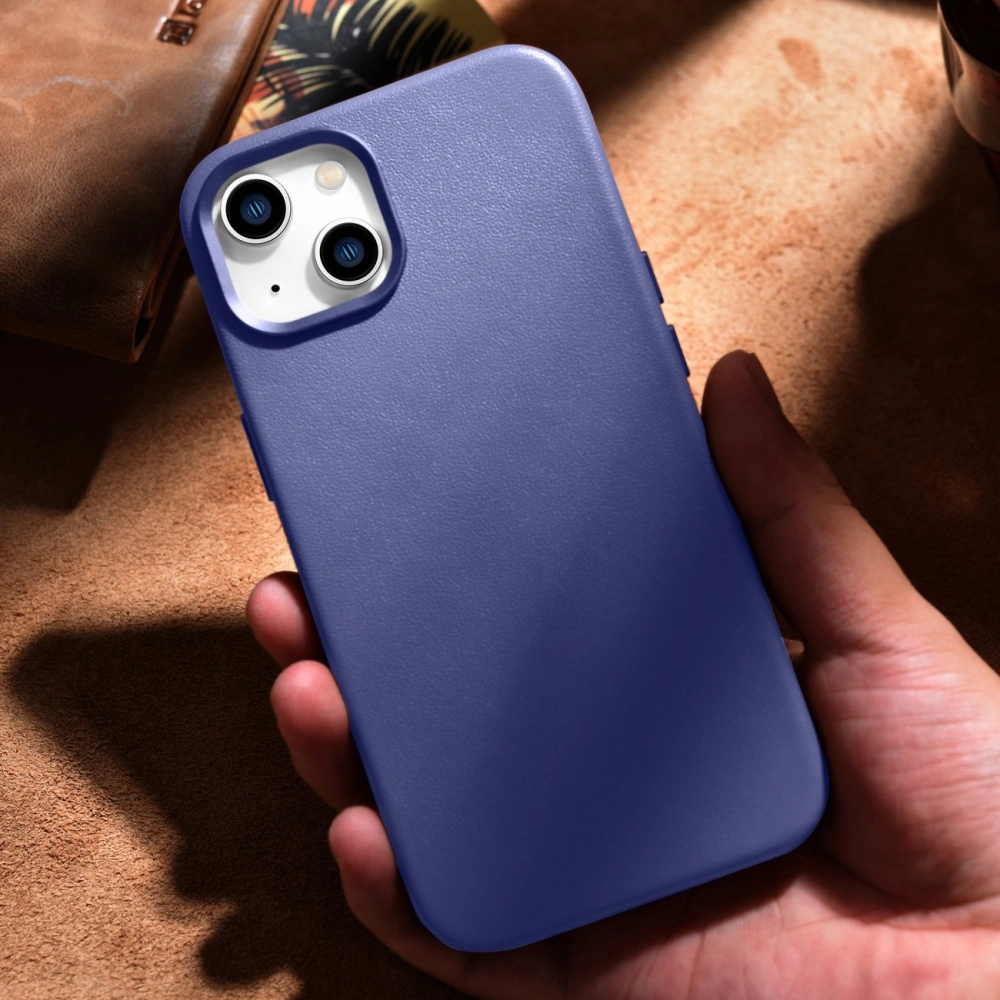 Wholesale iCarer Case Leather MagSafe Apple iPhone 14 light purple - ICR347 - {ean13} - Hurt
