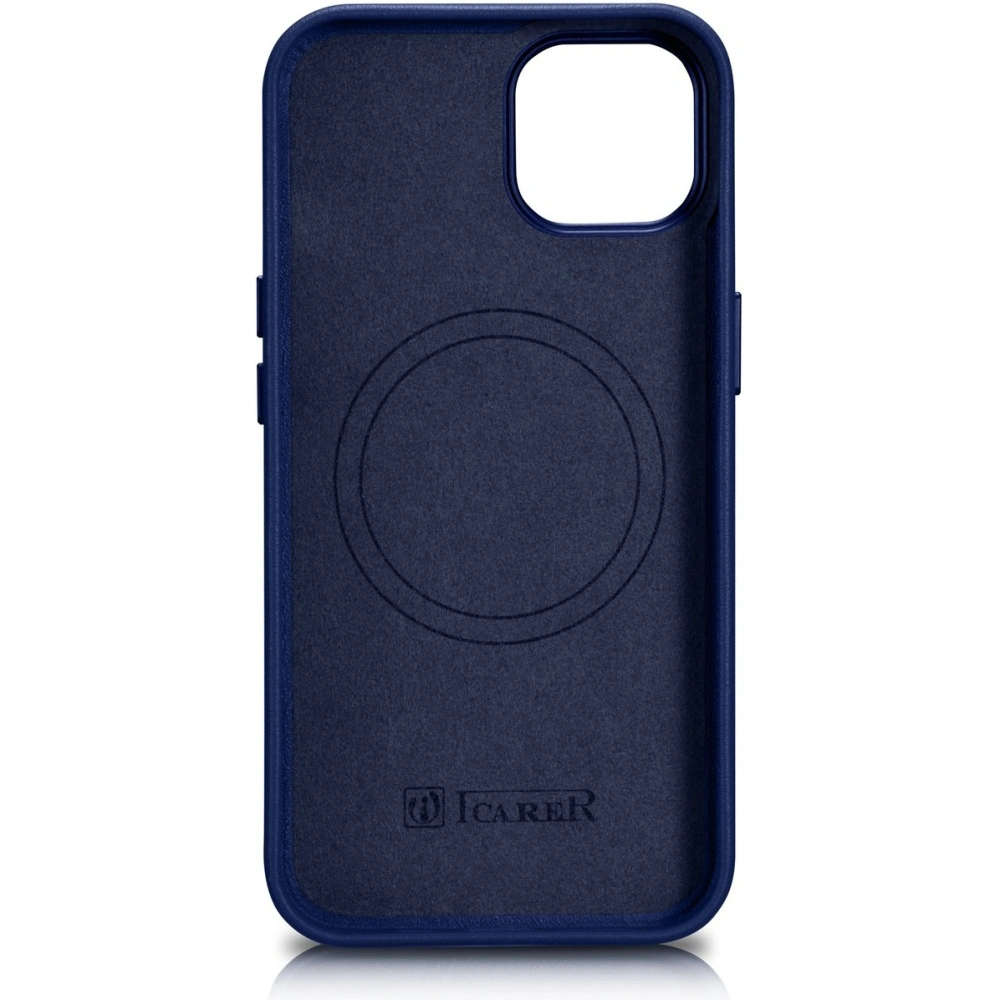Wholesale iCarer Case Leather MagSafe Apple iPhone 14 blue - ICR348 - {ean13} - Hurt