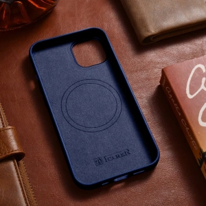 Hurtownia GSM - Etui iCarer Case Leather MagSafe Apple iPhone 14 niebieski - ICR348 - {ean13} - Hurt