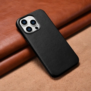 Hurtownia GSM - Etui iCarer Case Leather MagSafe Apple iPhone 14 Pro czarny - ICR349 - {ean13} - Hurt