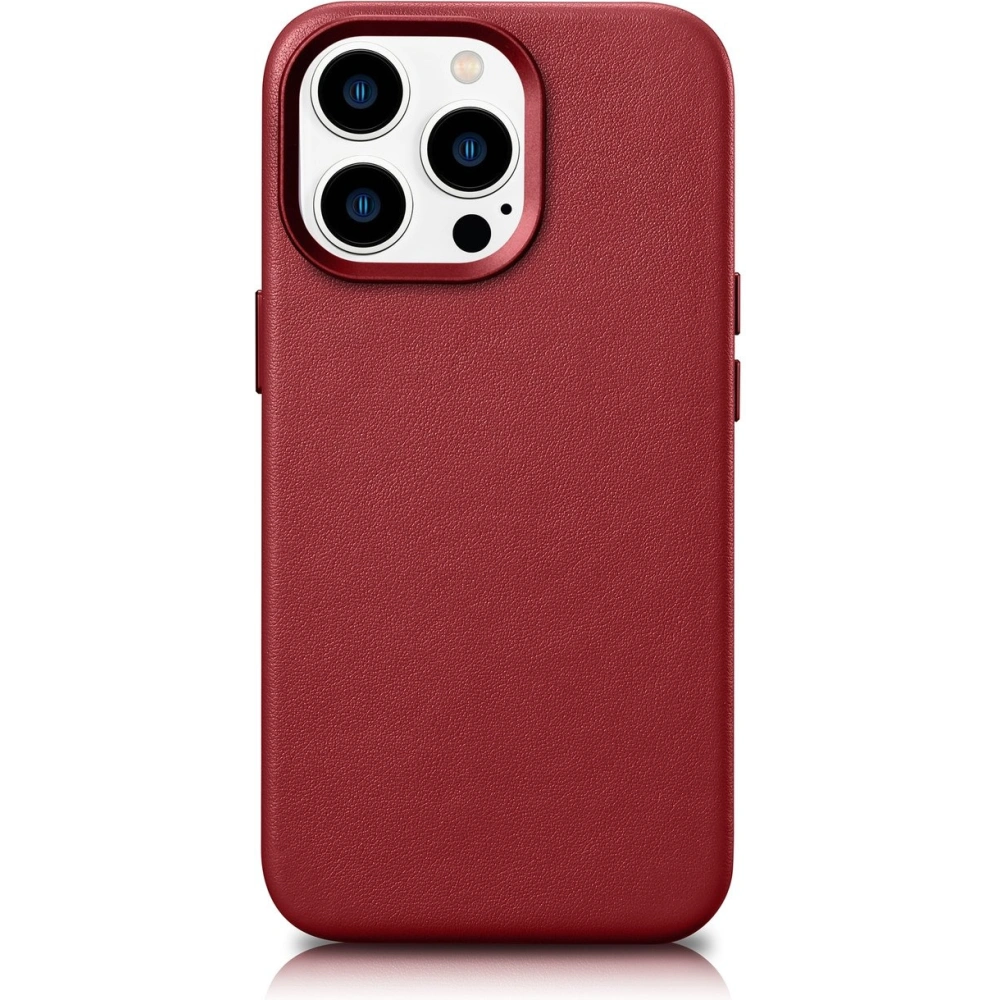Wholesale iCarer Case Leather MagSafe Apple iPhone 14 Pro red - ICR351 - {ean13} - Hurt