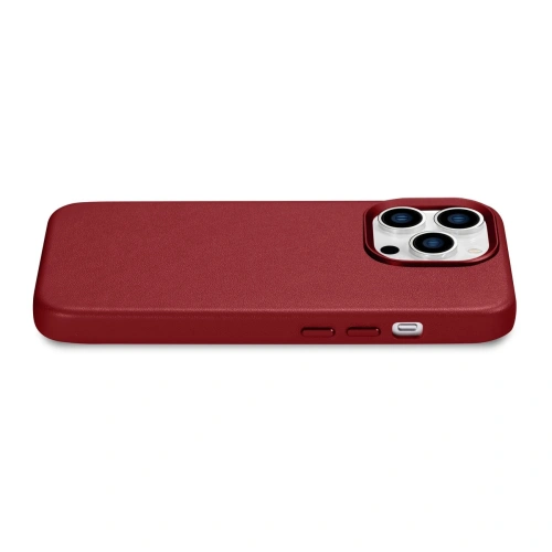 Etui iCarer Case Leather MagSafe Apple iPhone 14 Pro czerwony