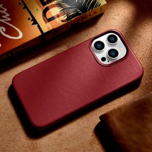 Hurtownia GSM - Etui iCarer Case Leather MagSafe Apple iPhone 14 Pro czerwony - ICR351 - {ean13} - Hurt