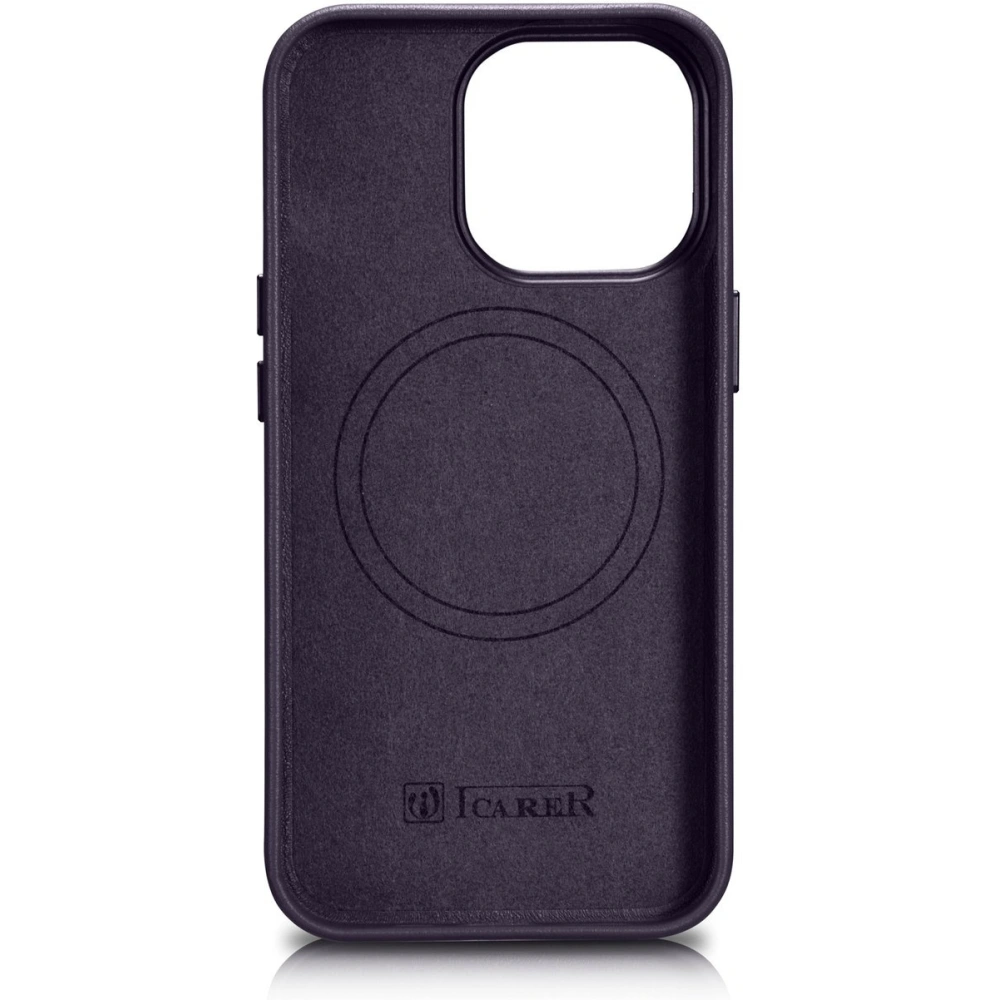 Hurtownia GSM - Case iCarer Case Leder MagSafe Apple iPhone 14 Pro dunkelviolett - ICR352 - {ean13} - Hurt