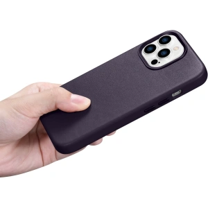 Hurtownia GSM - Etui iCarer Case Leather MagSafe Apple iPhone 14 Pro ciemnofioletowy - ICR352 - {ean13} - Hurt