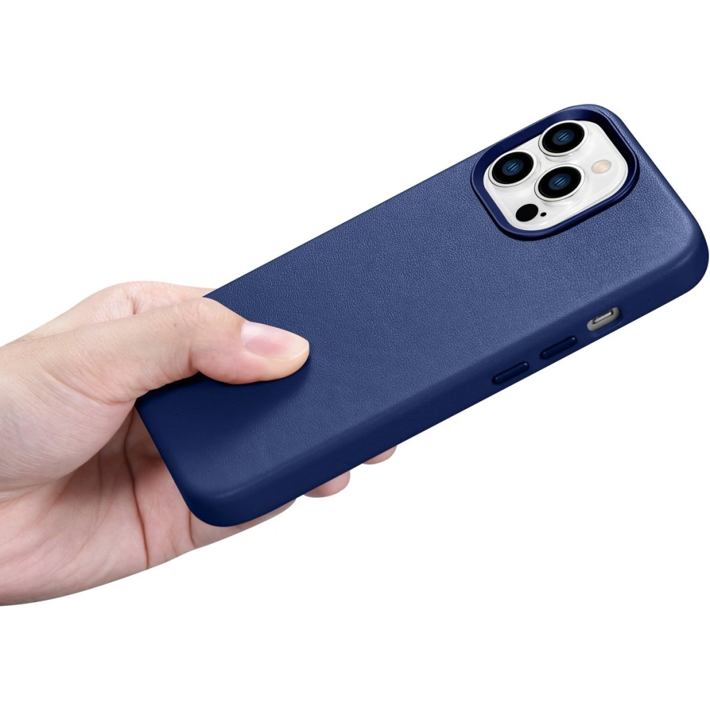 Hurtownia GSM - Etui iCarer Case Leather MagSafe Apple iPhone 14 Pro modrý - ICR354 - {ean13} - Hurt