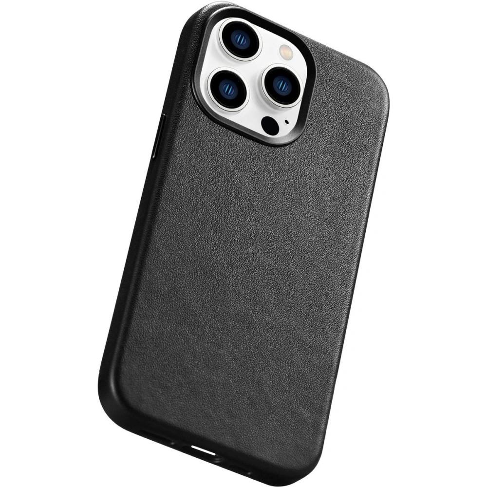 Hurtownia GSM - Etui iCarer Case Leather MagSafe Apple iPhone 14 Pro Max negru - ICR355 - {ean13} - Hurt