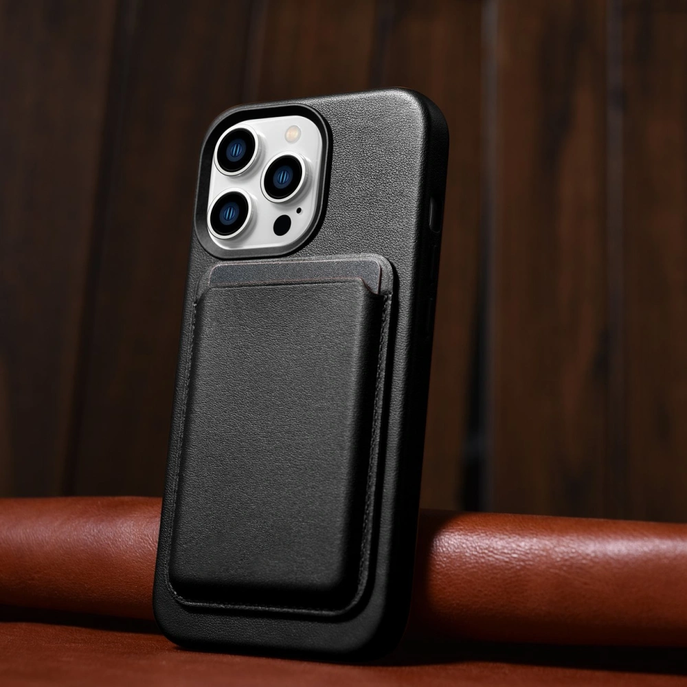Hurtownia GSM - Etui iCarer Case Leather MagSafe Apple iPhone 14 Pro Max negru - ICR355 - {ean13} - Hurt