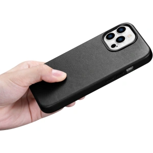 Hurtownia GSM - Etui iCarer Case Leather MagSafe Apple iPhone 14 Pro Max czarny - ICR355 - {ean13} - Hurt