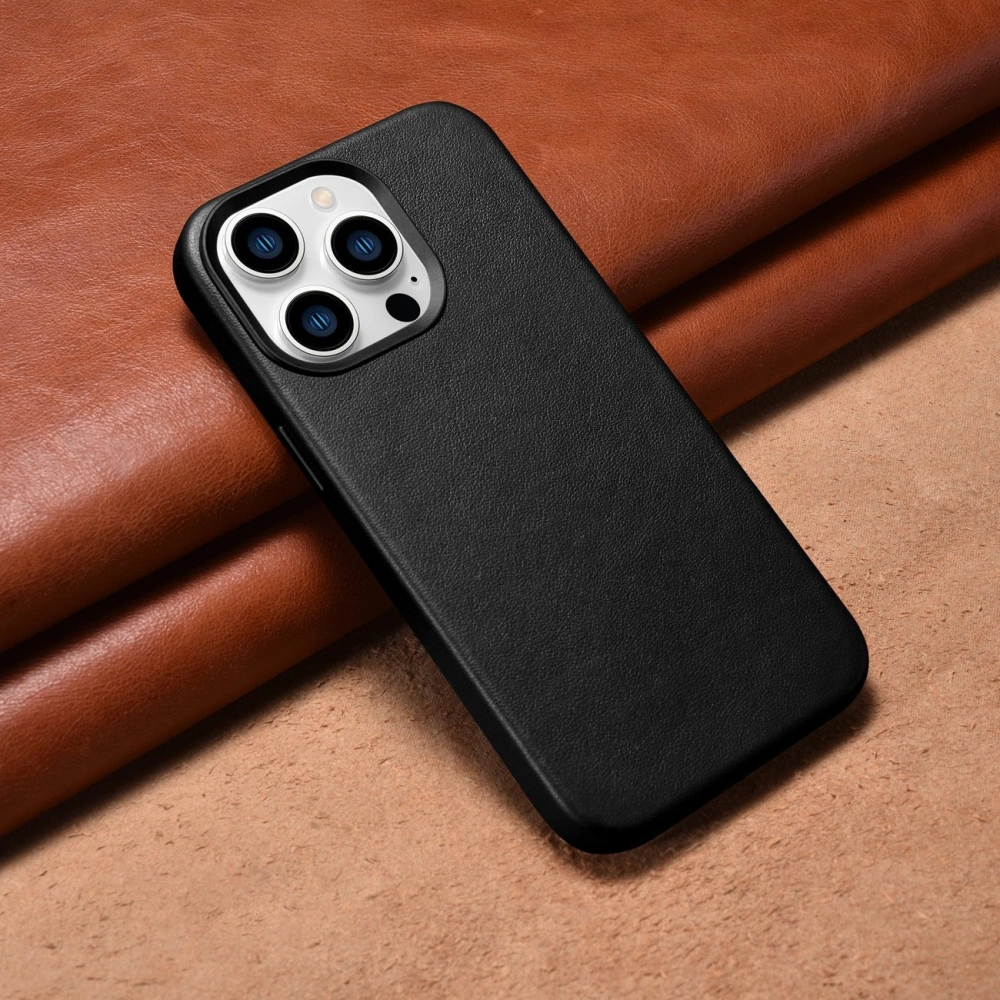 Hurtownia GSM - Etui iCarer bőr MagSafe Apple iPhone 14 Pro Max fekete - ICR355 - {ean13} - Hurt