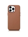 Etui iCarer Case Leather MagSafe Apple iPhone 14 Pro Max maro